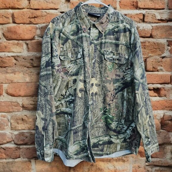 Mossy Oak Break Up Infinity Long Sleeve Button-Up Camouflage Shirt 2XL - Picture 1 of 9